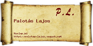 Palotás Lajos névjegykártya